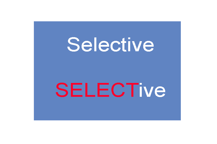 Selective has the word "select" in it which helps to remind you that selective logging is selecting only certain trees to chop down. See below the difference between deforestation (non-selective) and selective logging: